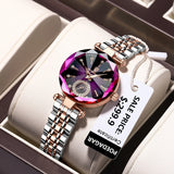 Luxury Watches for Ladies Top Brand Stainless Steel Waterproof Quartz Female Wrist Watch Relogio Feminino Girl Gift+Box